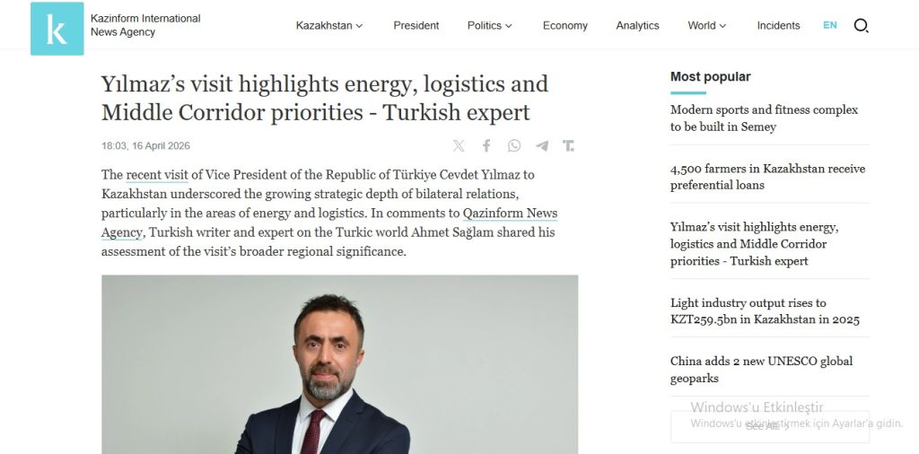 Cumhurbaşkanı Yardımcısı Cevdet Yılmaz’ın Kazakistan’a gerçekleştirdiği çalışma ziyareti